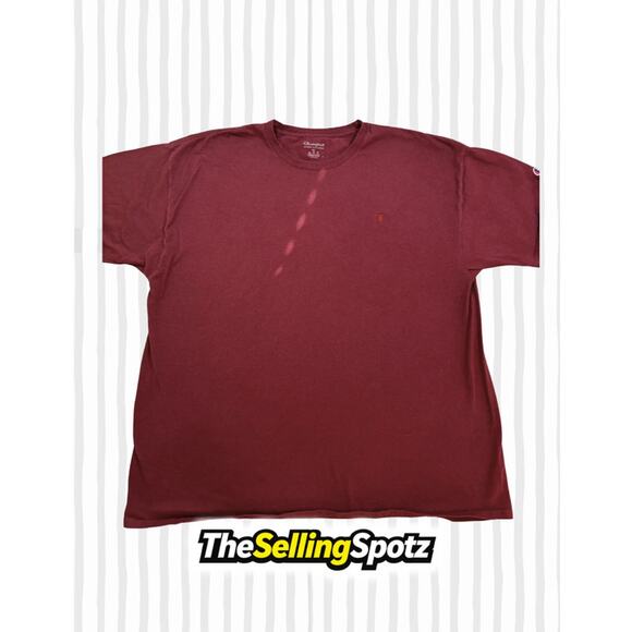 Champion Other - Champion Burgundy Embroidered C Logo T-Shirt Men’s 2XL Short Sleeve Crewneck Tee